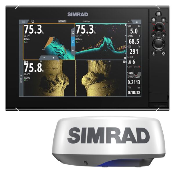Simrad NSS12 Combo Multi-Function Chartplotter/Fishfinder Radar Bundle No HDMI Video Outport - BOEMarine.com