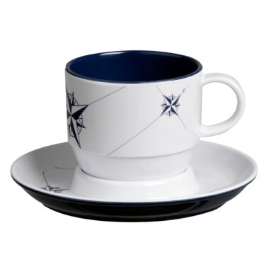 Marine Business Melamine Tea Cup  Plate Breakfast Set - NORTHWIND - Set of 6