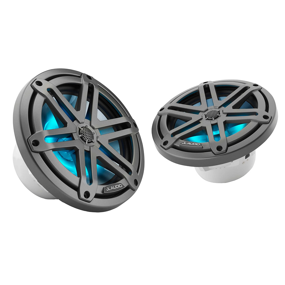 JL Audio M3 Series 6.5 Marine Coaxial Speakers with Grey Metallic Sport Grilles