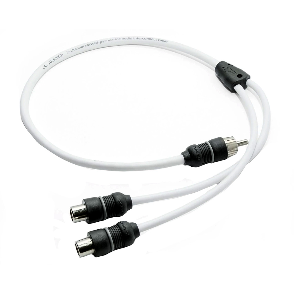 JL Audio 2 Channel Marine Audio Y-Adaptor 1 Male Plug to 2 Female Jacks