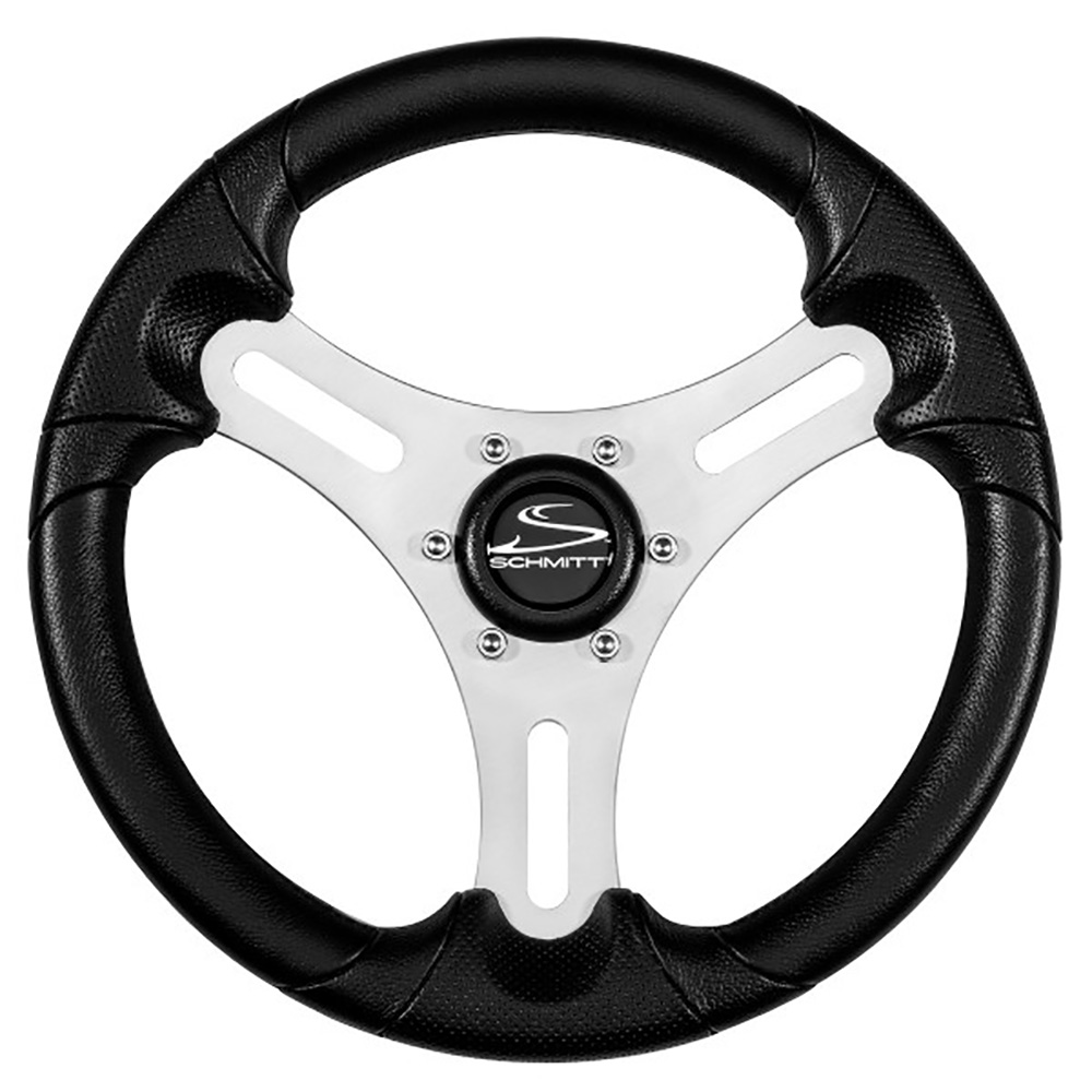 Schmitt Marine Torcello Lite 13 Wheel - Black Polyurethane Wheel w/Silver Spokes & Black Cap- 3/4 Tapered Shaft
