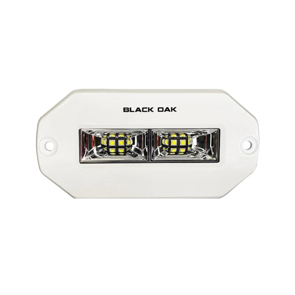 Black Oak 4 Marine Flush Mount Spreader Light - White Housing - Pro Series 3.0