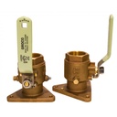GROCO 1 Bronze Tri-Flanged Ball Valve/Seacock