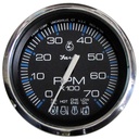 Faria Chesapeake Black SS 4 Tachometer w/Systemcheck Indicator - 7000 RPM (Gas) f/ Johnson / Evinrude Outboard)