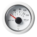 Veratron 52mm (2-1/16) ViewLine Engine Oil Pressure Gauge - 150 PSI - White Dial & Bezel
