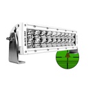 Black Oak Pro Series 3.0 10 850nm Infrared Marine LED Double Row Light Bar - Combo Optics - White Housing