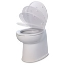 Jabsco Deluxe Flush 14 Straight Back 12V Raw Water Electric Marine Toilet w/Remote Rinse Pump & Soft Close Lid